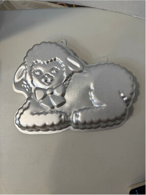 Unbranded Lamb Shaped Metal Cake Pan Baking Mold One Size Silver